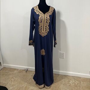 Pre-owned blue golden long dress 😊